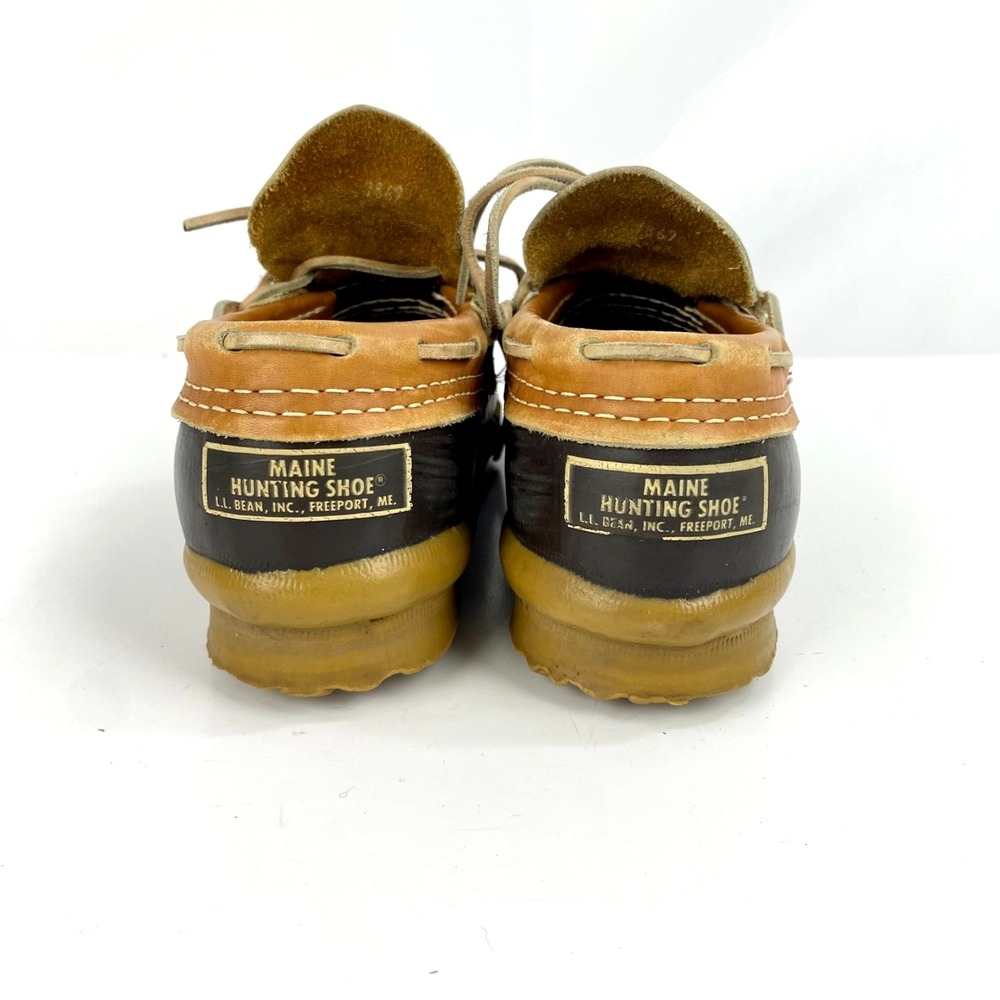 LL Bean Maine Hunting Shoe Womens 6 Brown Flats Waterproof Loafers Slip On Excl. - Picture 5 of 7